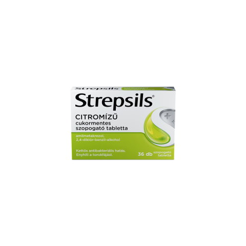 STREPSILS CITROMÍZŰ cukormentes szopogató tabletta 36db