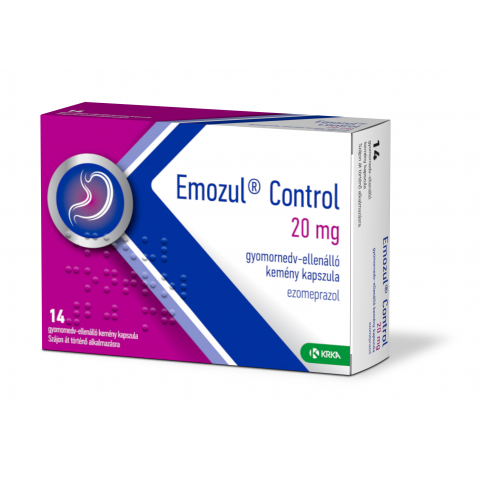 EMOZUL CONTROL 20mg gyomornedv-ellenálló kemény kapszula 14db