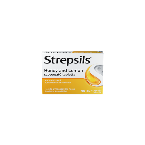 STREPSILS HONEY AND LEMON szopogató tabletta 36db