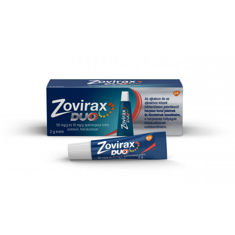 ZOVIRAX DUO 50mg/g és 10mg/g ajakherpesz krém 2g