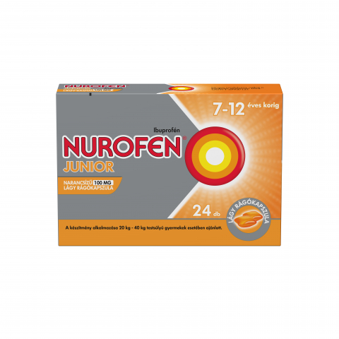 NUROFEN JUNIOR NARANCSÍZŰ 100mg lágy rágókapszula 24db