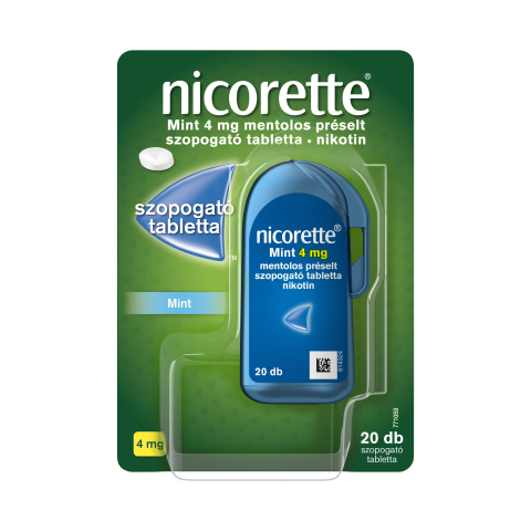 NICORETTE® MINT 4mg mentolos préselt szopogató tabletta 20db