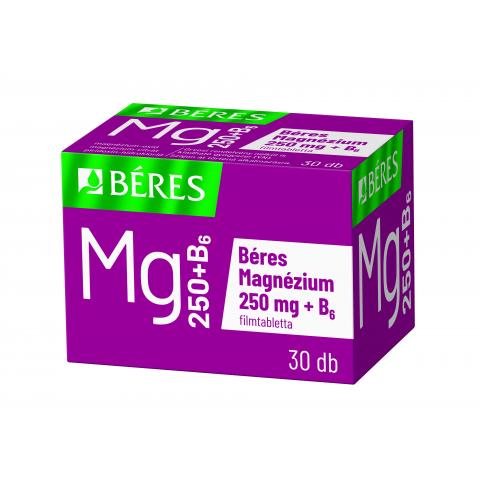 BÉRES MAGNÉZIUM 250mg + B6 filmtabletta 30db