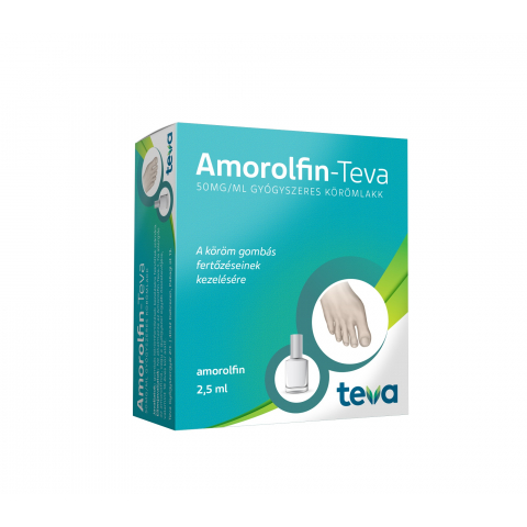 AMOROLFIN-TEVA 50mg/ml gyógyszeres körömlakk 2,5ml
