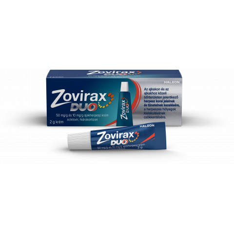 ZOVIRAX DUO 50mg/g és 10mg/g ajakherpesz krém 2g