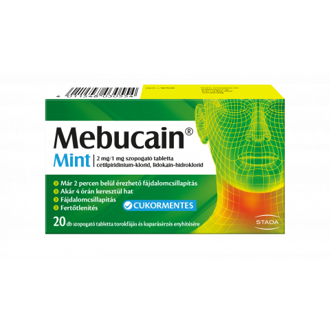 MEBUCAIN MINT 2mg/1mg szopogató tabletta 20db