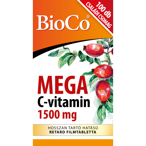 BIOCO MEGA C-VITAMIN 1500mg RETARD filmtabletta 100db
