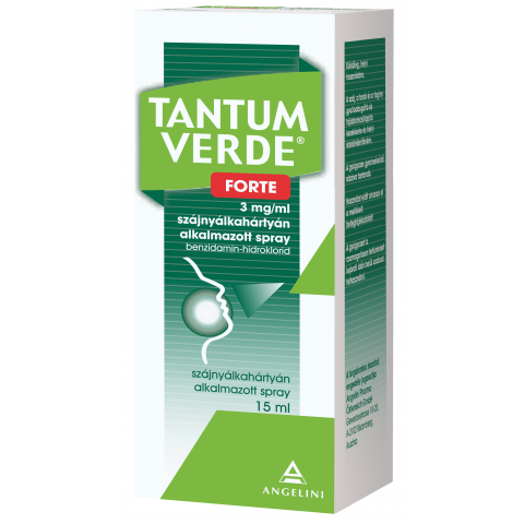 TANTUM VERDE® FORTE 3mg/ml szájnyálkahártyán alkalmazott spray 15ml