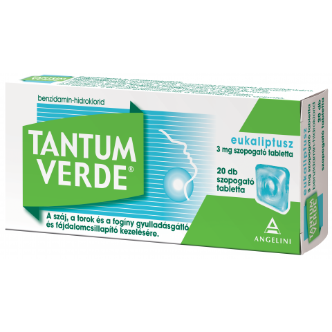 TANTUM VERDE® EUKALIPTUSZ 3mg szopogató tabletta 20db